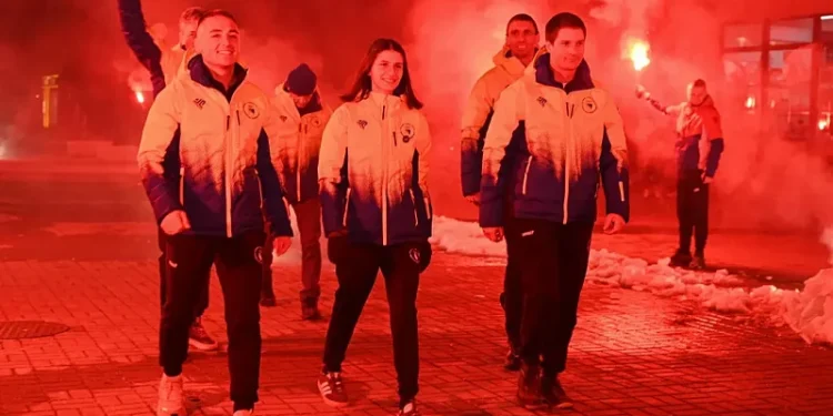 Uz baklje i vatromet na Palama svečano dočekani predstavnici BiH na Zimskim olimpijskim igrama