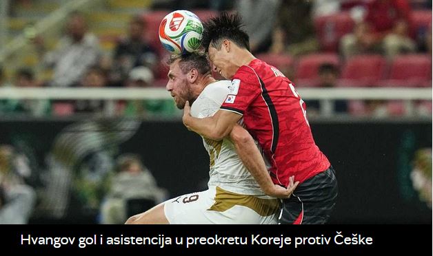 Hvangov gol i asistencija u preokretu Koreje protiv Češke