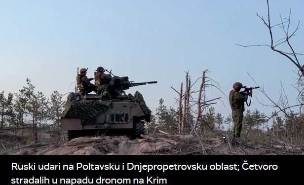 Ruski udari na Poltavsku i Dnjepropetrovsku oblast; Četvoro stradalih u napadu dronom na Krim