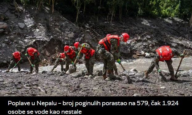 Poplave u Nepalu – broj poginulih porastao na 579, čak 1.924 osobe se vode kao nestale
