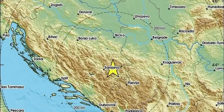 Tri zemljotresa u samo dva sata u BiH: Svi zabilježeni u blizini Sarajeva