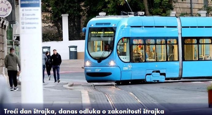 Treći dan štrajka u Zagrebu: Gradski prevoz stoji, smeće se gomila na ulicama