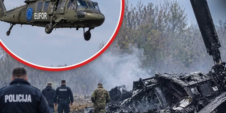Nastavlja se Istraga o padu helikoptera EUFOR-a: Formira se specijalistički tim, povrijeđeni van životne opasnosti