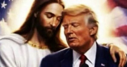 Tramp objavio novu fotografiju, ovoga puta sa Isusom koji ga grli