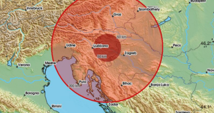 Zemljotres u Sloveniji 3,2 stepena po Rihteru
